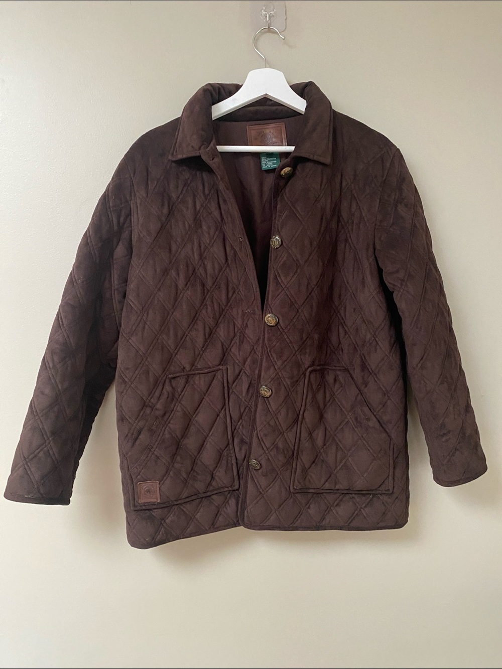Vintage Lauren Ralph Lauren Quilted Brown Chore Coat medium